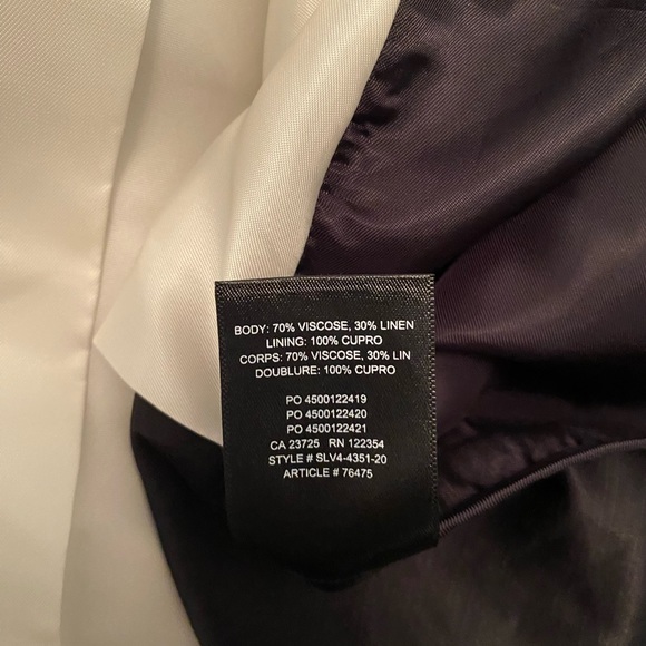 Aritzia Novella Black Linen Blazer Small - Picture 6 of 13